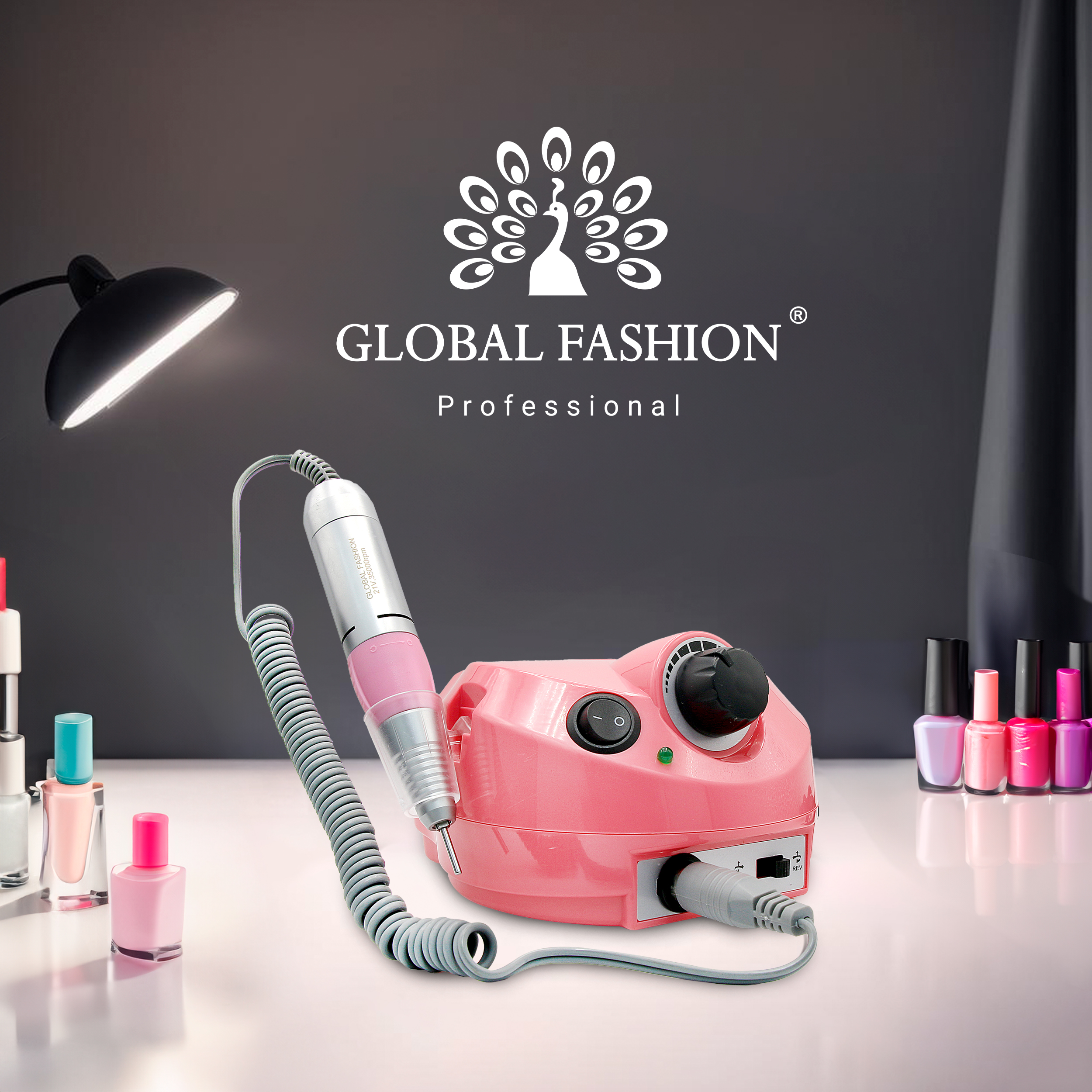 Electric nail drill for manicure and pedicure GF-202 65W 35000 rpm