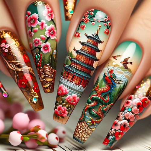 Китайская роспись на ногтях. Как сделать китайскую роспись на ногтях - поэтапная инструкция