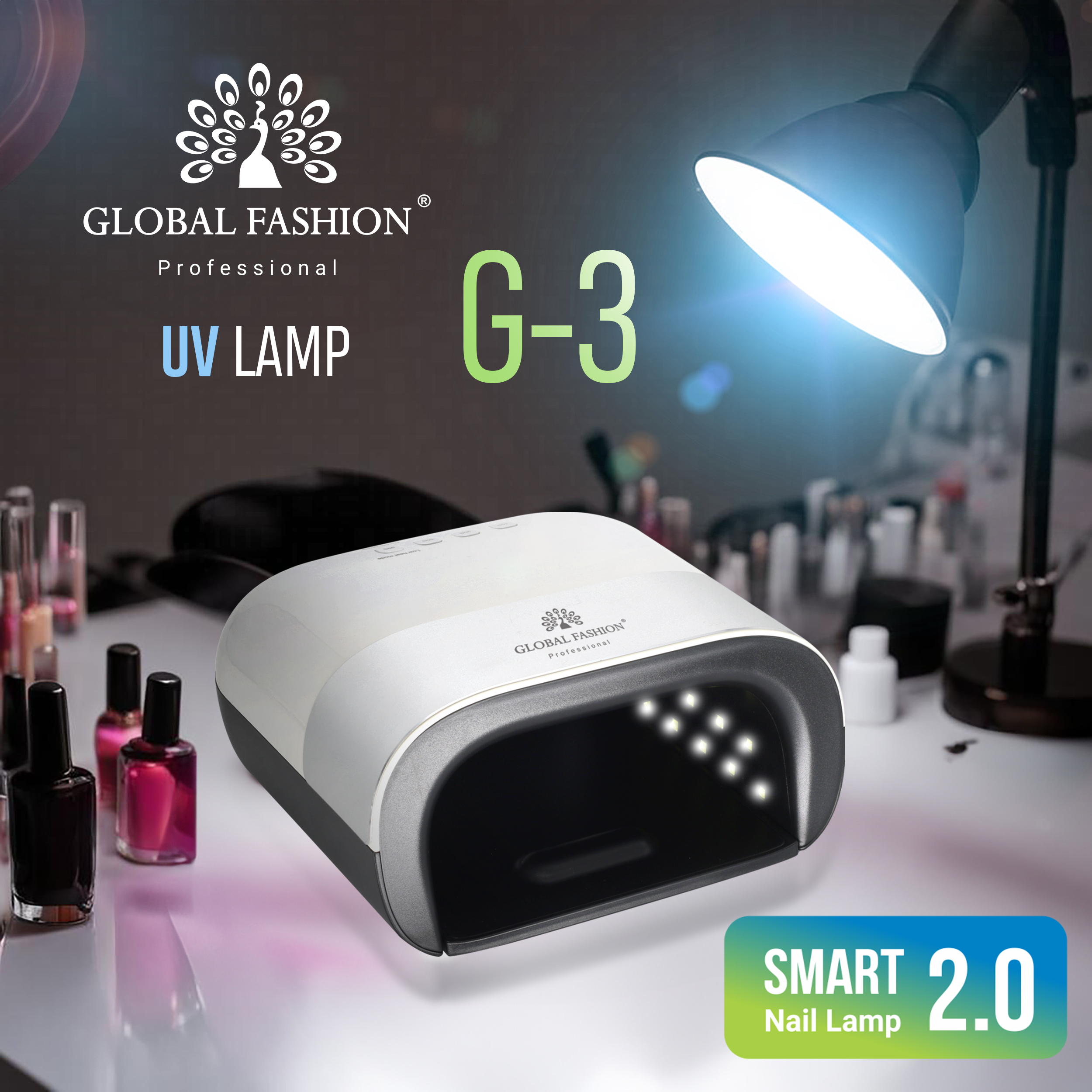 Лампа для сушки ногтей LED/UV Professional Smart 2.0 48W G-3 Global Fashion: инновационный продукт высокого качества